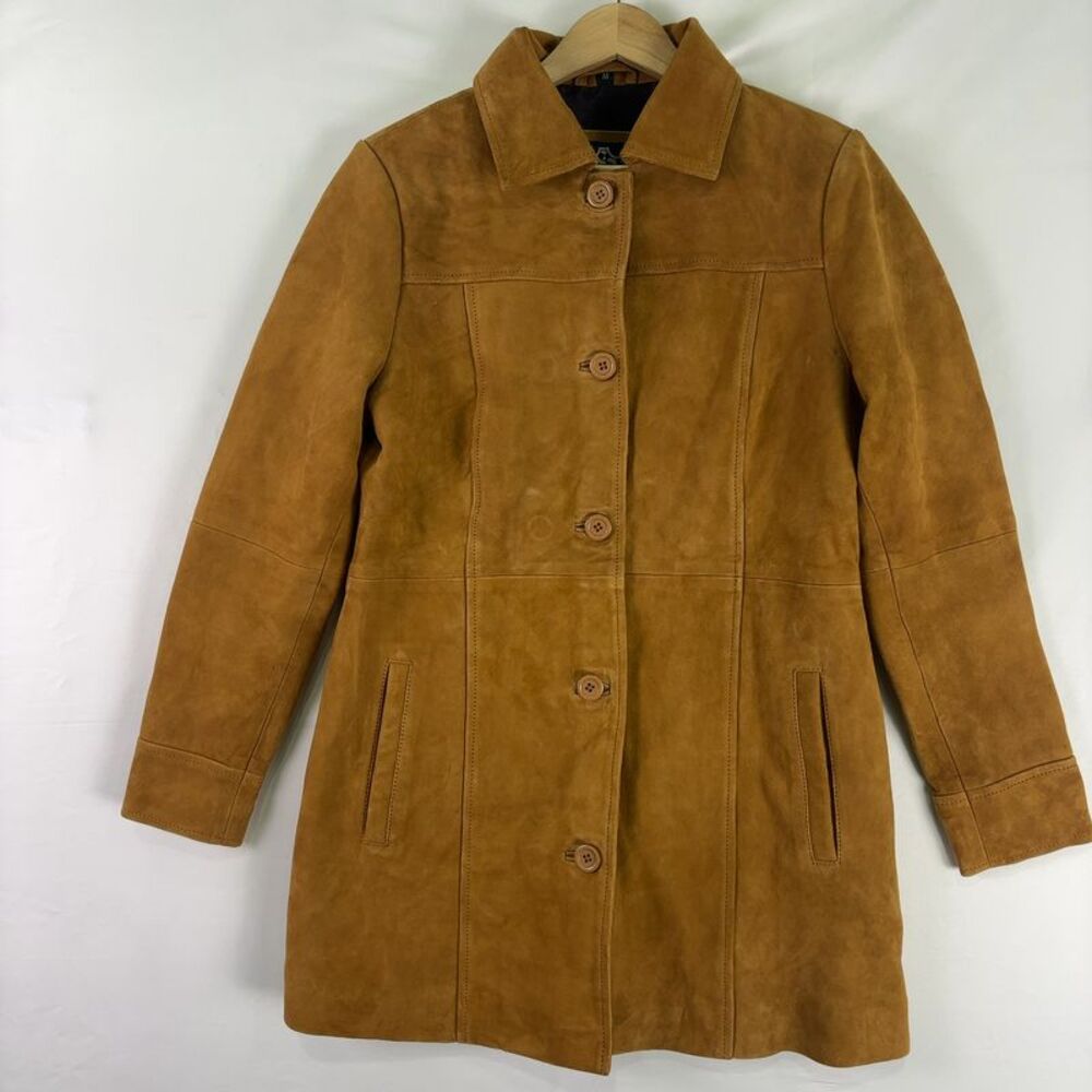 Real Leather Women's Trench Coat